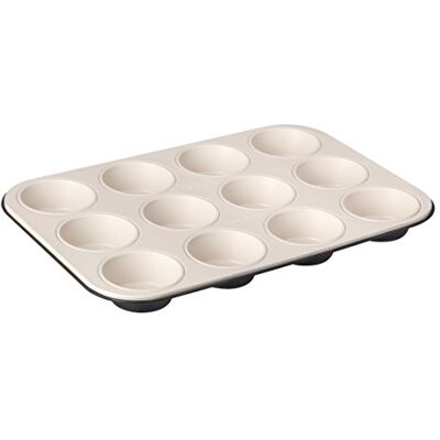 Zenker 7820 zwarte muffinvorm, staal, antraciet/crème, 38,5 x 26,5 x 3 cm Zenker 7820 zwarte muffinvorm, staal, antraciet/crème, 38,5 x 26,5 x 3 cm