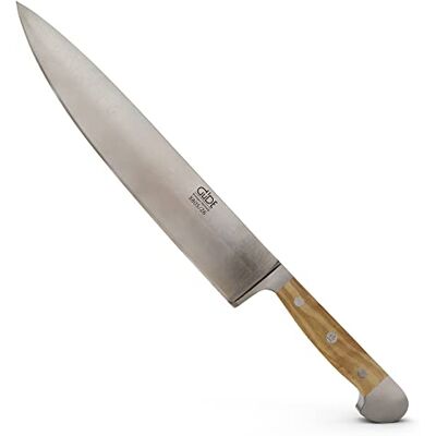 Güde Solingen Groot gesmeed koksmes van olijfhout, 26 cm, ALPHA Olive, keukenmes, dubbele stud, handgemaakt in Duitsland Güde Solingen Groot gesmeed koksmes van olijfhout, 26 cm, ALPHA Olive, keukenmes, dubbele stud, handgemaakt in Duitsland