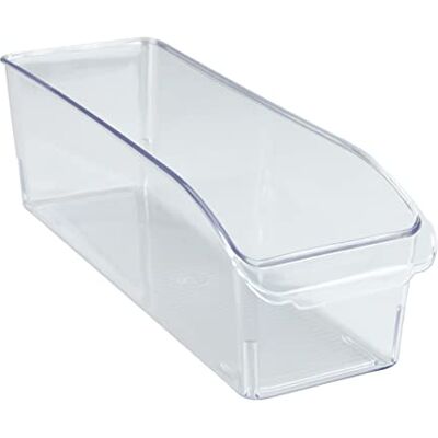WENKO Koelkast-organizer S, opbergdoos voor koel- en voorraadkast voor het sorteren van levensmiddelen, transparant design, 10 x 9,5 x 31 cm, van robuust PET WENKO Koelkast-organizer S, opbergdoos voor koel- en voorraadkast voor het sorteren van levensmiddelen, transparant design, 10 x 9,5 x 31 cm, van robuust PET