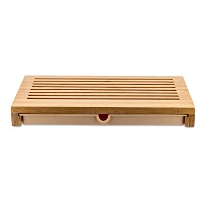 Alessi GAG02 Broodplank van bamboe met lade, bruin Alessi GAG02 Broodplank van bamboe met lade, bruin