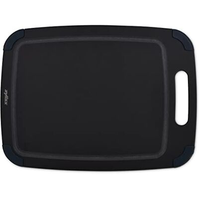 Zyliss Middelgrote keukensnijplank van gerecyclede houtvezel, antislipvoeten, sapgroeven, handvat, gemakkelijk te reinigen, 37 cm x 28 cm, vaatwasmachinebestendig Zyliss Middelgrote keukensnijplank van gerecyclede houtvezel, antislipvoeten, sapgroeven, handvat, gemakkelijk te reinigen, 37 cm x 28 cm, vaatwasmachinebestendig