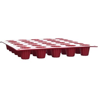 Crealys 513107 bakvorm voor cannelés, siliconen, rood (verschillende kleuren) Crealys 513107 bakvorm voor cannelés, siliconen, rood (verschillende kleuren)