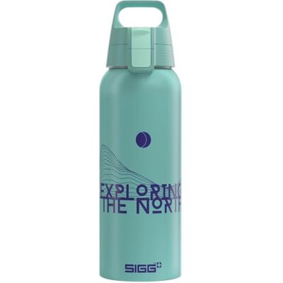 Sigg WMB ONE Pathfinder Glacier waterfles (1,0 l), vrij van schadelijke stoffen en lekvrije drinkfles, vederlichte drinkfles van aluminium, Made in Switzerland Sigg WMB ONE Pathfinder Glacier waterfles (1,0 l), vrij van schadelijke stoffen en lekvrije drinkfles, vederlichte drinkfles van aluminium, Made in Switzerland