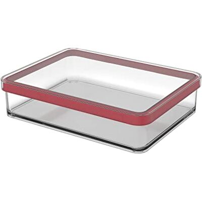 Rotho Loft vershouddoos, rechthoekig, 1 l, met deksel en verzegeld, kunststof (PP), BPA-vrij, transparant/rood, 1 l (20,0 x 15,0 x 4,8 cm) Rotho Loft vershouddoos, rechthoekig, 1 l, met deksel en verzegeld, kunststof (PP), BPA-vrij, transparant/rood, 1 l (20,0 x 15,0 x 4,8 cm)
