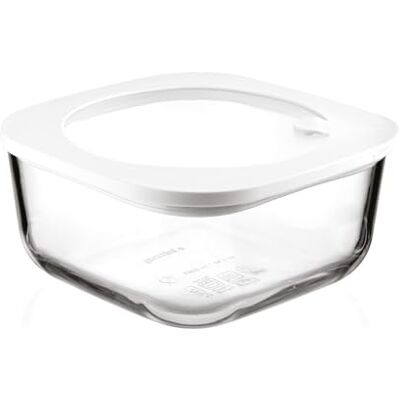Guzzini Kitchen Active Design, STORE&MORE GLASS, luchtdichte glazen container voor koelkast/vriezer/magnetron (L) Transparant, 19,5 x 19,5 x H 9,3 cm 1900 cc 11330211 Guzzini Kitchen Active Design, STORE&MORE GLASS, luchtdichte glazen container voor koelkast/vriezer/magnetron (L) Transparant, 19,5 x 19,5 x H 9,3 cm 1900 cc 11330211