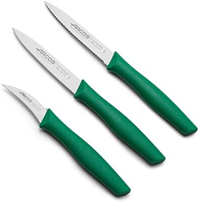 Arcos Series Nova Office-messenset – nitrum-lemmet van roestvrij staal – handvat van polypropyleen kleur groen Arcos Series Nova Office-messenset – nitrum-lemmet van roestvrij staal – handvat van polypropyleen kleur groen