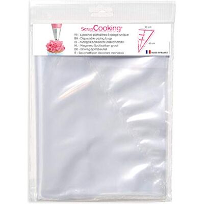 ScrapCooking SCRAP COOKING 5014 wegwerpspuitzakken, polypropyleen, 24 x 18 x 0,8 cm, meerkleurig, 6 stuks ScrapCooking SCRAP COOKING 5014 wegwerpspuitzakken, polypropyleen, 24 x 18 x 0,8 cm, meerkleurig, 6 stuks