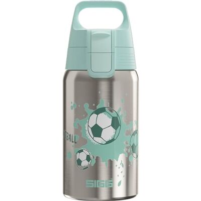 Sigg Drinkfles van roestvrij staal Shield One Love Football Geschikt voor koolzuurhoudende dranken Waterdicht en licht BPA-vrij Grijs met voetbal 0,5L Sigg Drinkfles van roestvrij staal Shield One Love Football Geschikt voor koolzuurhoudende dranken Waterdicht en licht BPA-vrij Grijs met voetbal 0,5L