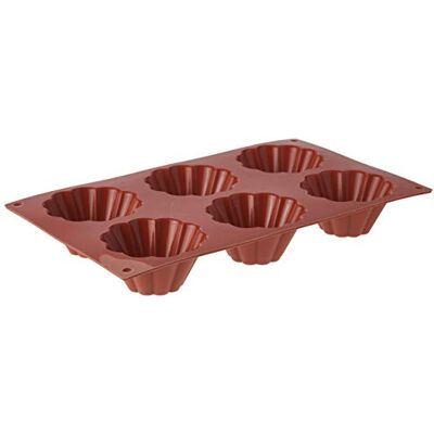 silikomart Bakvorm voor 6 mini-brioches silikomart Bakvorm voor 6 mini-brioches