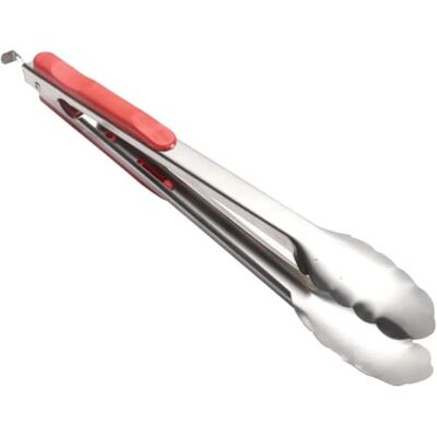 PARENCE . Keukentang van roestvrij staal met veiligheidsclip Bak- of serveergereedschap voor keuken en barbecue / 29 cm Anti-handvat Antislip/Comfortabel PARENCE . Keukentang van roestvrij staal met veiligheidsclip Bak- of serveergereedschap voor keuken en barbecue / 29 cm Anti-handvat Antislip/Comfortabel
