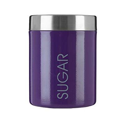Premier Housewares 0508498 suikerpot, email, violet met deksel van gesatineerd roestvrij staal Premier Housewares 0508498 suikerpot, email, violet met deksel van gesatineerd roestvrij staal