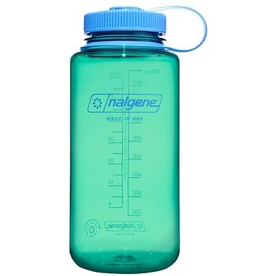 Nalgene Waterfles, lichte drinkfles van Tritan, BPA-vrij, onbreekbaar, voor wandelen, fitnessstudio, 946 ml, brede opening, pastelgroen Nalgene Waterfles, lichte drinkfles van Tritan, BPA-vrij, onbreekbaar, voor wandelen, fitnessstudio, 946 ml, brede opening, pastelgroen