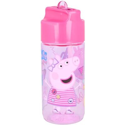 Stor Peppa Pig Bouteille d'eau réutilisable en Tritan pour enfants, 430 ml Stor Peppa Pig Bouteille d'eau réutilisable en Tritan pour enfants, 430 ml