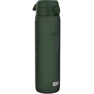 Ion8 Drinkfles, 1 l, 1000 ml, lekvrij, gemakkelijk te openen, veilige vergrendeling, draaggreep, vaatwasmachinebestendig, BPA-vrij, ideaal voor sport en sportschool, donkergroen Ion8 Drinkfles, 1 l, 1000 ml, lekvrij, gemakkelijk te openen, veilige vergrendeling, draaggreep, vaatwasmachinebestendig, BPA-vrij, ideaal voor sport en sportschool, donkergroen