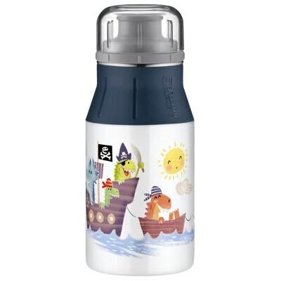 ALFI Kids Bottle Sea Adventures Drinkfles voor kinderen, roestvrij staal, volledig lekvrij, met schroefdop, licht en robuust, voor koolzuurhoudende dranken, zonder vingerafdrukken, BPA-vrij, 400 ml ALFI Kids Bottle Sea Adventures Drinkfles voor kinderen, roestvrij staal, volledig lekvrij, met schroefdop, licht en robuust, voor koolzuurhoudende dranken, zonder vingerafdrukken, BPA-vrij, 400 ml
