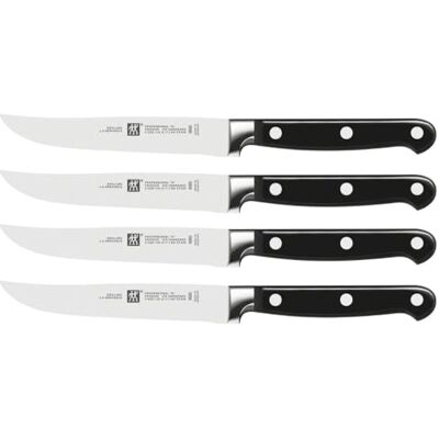 ZWILLING 39188000 Professional S Steakset, roestvrij speciaal staal, speciale smelt, geklonken, volledig, kunststof schalen, 140 x 250 mm, zwart ZWILLING 39188000 Professional S Steakset, roestvrij speciaal staal, speciale smelt, geklonken, volledig, kunststof schalen, 140 x 250 mm, zwart