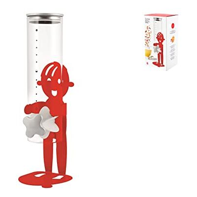 Home 9614603 Sunrise graandispenser, glas/metaal, rood, glas Home 9614603 Sunrise graandispenser, glas/metaal, rood, glas