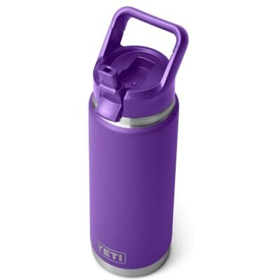 YETI Rambler Thermosfles van roestvrij staal met rietdeksel, 26 oz / 769 ml, paars YETI Rambler Thermosfles van roestvrij staal met rietdeksel, 26 oz / 769 ml, paars