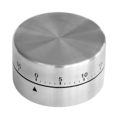 Zenker Fackelmann 41936 mechanische timer van roestvrij staal, magnetisch Zenker Fackelmann 41936 mechanische timer van roestvrij staal, magnetisch