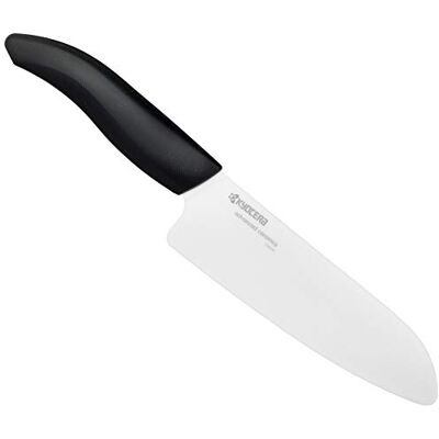 Kyocera keramisch mes, Santoku-mes, 16 cm lemmet, zirkonia keramisch lemmet, handgeslepen, extreem scherp, vaatwasmachinebestendig, FK-160 WH-BK EU Kyocera keramisch mes, Santoku-mes, 16 cm lemmet, zirkonia keramisch lemmet, handgeslepen, extreem scherp, vaatwasmachinebestendig, FK-160 WH-BK EU