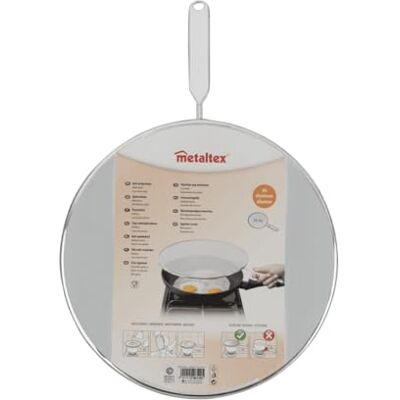 Metaltex 206129 Fritto spatbescherming, ingeblikt, roestvrij staal, zilverkleurig, 29 cm Metaltex 206129 Fritto spatbescherming, ingeblikt, roestvrij staal, zilverkleurig, 29 cm