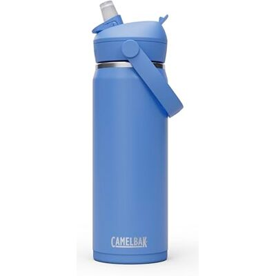 CAMELBAK Thrive Roestvrijstalen thermosfles met rietje en klapdeksel, 591 ml, hemelsblauw CAMELBAK Thrive Roestvrijstalen thermosfles met rietje en klapdeksel, 591 ml, hemelsblauw