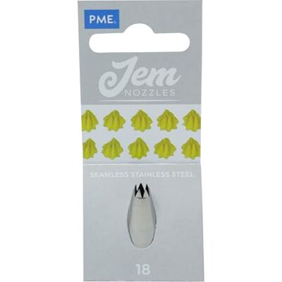 PME JEM NZ18 fitting, ster, open, roestvrij staal, zilverkleurig, 2 x 2 x 3,5 cm PME JEM NZ18 fitting, ster, open, roestvrij staal, zilverkleurig, 2 x 2 x 3,5 cm