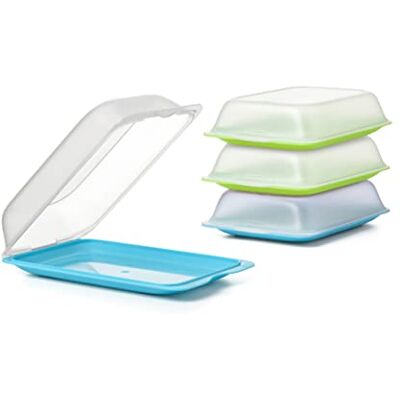 TATAY Fresh-vleeswarendozen, set van 4 Maxi, stapelbaar ontwerp, BPA-vrij TATAY Fresh-vleeswarendozen, set van 4 Maxi, stapelbaar ontwerp, BPA-vrij