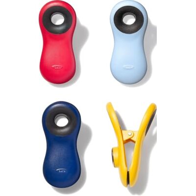 OXO Good Grips Multifunctionele magnetische clips, 4 stuks OXO Good Grips Multifunctionele magnetische clips, 4 stuks