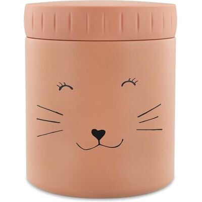 Trixie Geïsoleerde voedselpot Mrs. Cat 350 ml lekvrij en draagbaar houdt gerechten warm of koud roestvrij staal lunchcontainer voor kinderen Trixie Geïsoleerde voedselpot Mrs. Cat 350 ml lekvrij en draagbaar houdt gerechten warm of koud roestvrij staal lunchcontainer voor kinderen