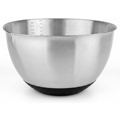 MGE Mengkommen / slakom met antislip bodem roestvrijstalen slakom fruit- en groentekom mengkom kom voor bakken, serveren en knabbelen voedselkom zilver 22 cm MGE Mengkommen / slakom met antislip bodem roestvrijstalen slakom fruit- en groentekom mengkom kom voor bakken, serveren en knabbelen voedselkom zilver 22 cm