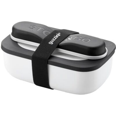 Guzzini STORE&GO, lunchbox met reisbestek – wit 20 x 12 x 7 cm 900 ml – 17110211 Guzzini STORE&GO, lunchbox met reisbestek – wit 20 x 12 x 7 cm 900 ml – 17110211