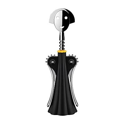 Alessi Anna G kurkentrekker van zwart thermoplastisch hars en zamak verchroomd Alessi Anna G kurkentrekker van zwart thermoplastisch hars en zamak verchroomd