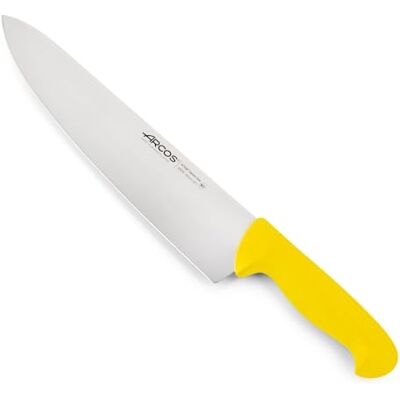 Arcos Professioneel koksmes – lemmet van roestvrij staal NITRUM 30 cm – duurzaamheid en superieure snit – handvat van polypropyleen geel – serie 2900 Arcos Professioneel koksmes – lemmet van roestvrij staal NITRUM 30 cm – duurzaamheid en superieure snit – handvat van polypropyleen geel – serie 2900