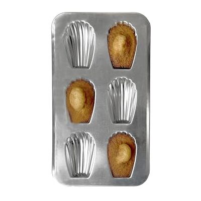 Gobel Plaat 6 Madeleines gourmandes blik 395 x 200 mm Gobel Plaat 6 Madeleines gourmandes blik 395 x 200 mm