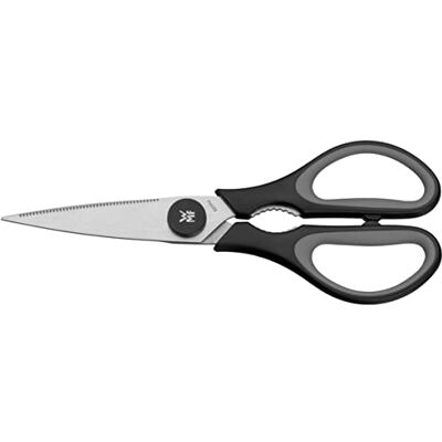 WMF Touch Keukenschaar, 21 cm, huishoudschaar met zaagblad, keukenschaar, Cromargan roestvrij staal, zachte handgreep, zwart WMF Touch Keukenschaar, 21 cm, huishoudschaar met zaagblad, keukenschaar, Cromargan roestvrij staal, zachte handgreep, zwart