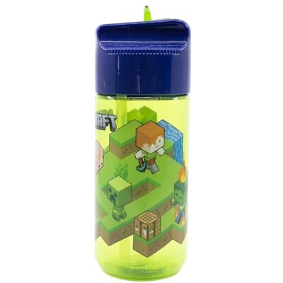 Stor Minecraft Bouteille d'eau réutilisable pour enfant en Tritan 430 ml Stor Minecraft Bouteille d'eau réutilisable pour enfant en Tritan 430 ml