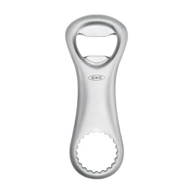OXO Flesopener van gegoten staal, zilverkleurig OXO Flesopener van gegoten staal, zilverkleurig