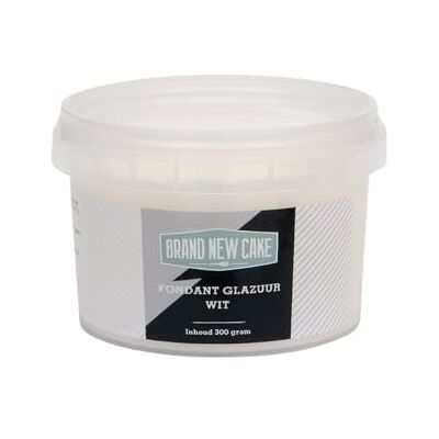 Brand New Cake BrandNewCake® Witte fondant glazuur, 300 g, taartdecoratie, ideaal voor het vullen en verfraaien van gebak Brand New Cake BrandNewCake® Witte fondant glazuur, 300 g, taartdecoratie, ideaal voor het vullen en verfraaien van gebak