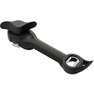 KUHN RIKON Auto Safety Master blikopener voor blikjes, flessen en glazen, 22,9 x 7,0 cm, zwart KUHN RIKON Auto Safety Master blikopener voor blikjes, flessen en glazen, 22,9 x 7,0 cm, zwart