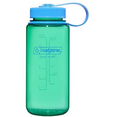 Nalgene Waterfles, lichte waterfles van Tritan, BPA-vrij, onbreekbaar, voor wandelen, fitnessstudio, 473,6 g, brede opening, pastelgroen Nalgene Waterfles, lichte waterfles van Tritan, BPA-vrij, onbreekbaar, voor wandelen, fitnessstudio, 473,6 g, brede opening, pastelgroen