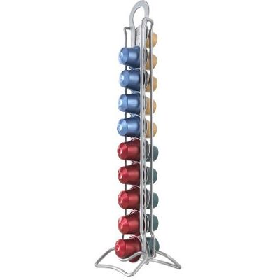 Metaltex Nespresso capsulehouder met polytherm coating, 50 cm, zilver, 8 x 9 x 38 cm Metaltex Nespresso capsulehouder met polytherm coating, 50 cm, zilver, 8 x 9 x 38 cm