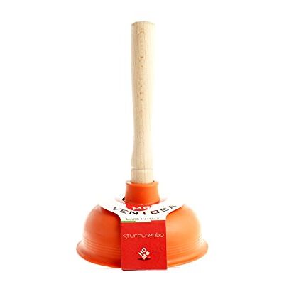 Home Afvoerreiniger met zuignap, 15 cm, hout, bruin/oranje, 15 x 15 x 26 cm Home Afvoerreiniger met zuignap, 15 cm, hout, bruin/oranje, 15 x 15 x 26 cm