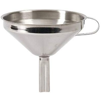 KitchenCraft KCFUNNELSS Trechter van roestvrij staal met filter, 13 cm, zilverkleurig KitchenCraft KCFUNNELSS Trechter van roestvrij staal met filter, 13 cm, zilverkleurig