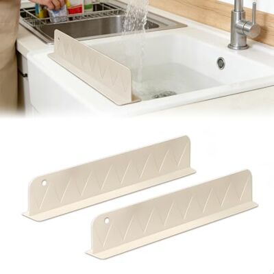 xyuayamz Keukenspoelbak, spatbescherming voor keukenspoelbak, spatbescherming met zuignappen, geschikt voor keukens, badkamers en keukeneilanden, om spatten te voorkomen xyuayamz Keukenspoelbak, spatbescherming voor keukenspoelbak, spatbescherming met zuignappen, geschikt voor keukens, badkamers en keukeneilanden, om spatten te voorkomen