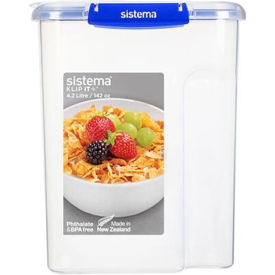 Sistema Klip It Plus Bewaardoos cerealen 4,2 l. Sistema Klip It Plus Bewaardoos cerealen 4,2 l.