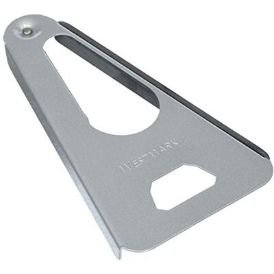 Westmark Multifunctionele flesopener in vintage verpakking, staal/rubber, 17 x 9,8 x 1,5 cm, twist, zilver, 1050RT60 Westmark Multifunctionele flesopener in vintage verpakking, staal/rubber, 17 x 9,8 x 1,5 cm, twist, zilver, 1050RT60