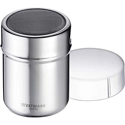 Westmark suikerstrooier voor ijs, deksel voor vershoud. Inhoud: ca. 80-100 g, kunststof/roestvrij staal, zilver/transparant, 69502260 Westmark suikerstrooier voor ijs, deksel voor vershoud. Inhoud: ca. 80-100 g, kunststof/roestvrij staal, zilver/transparant, 69502260