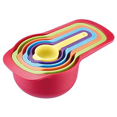 Westmark set van 6 maatlepels, meetbereik: 7,5/15/60/85/125/250 ml, kunststof, BPA-vrij, matroesjka, kleurrijk, 30582270 Westmark set van 6 maatlepels, meetbereik: 7,5/15/60/85/125/250 ml, kunststof, BPA-vrij, matroesjka, kleurrijk, 30582270