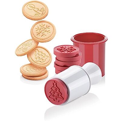 Tescoma Koekjesstempel, 6 kerstmotief Delicia, rood, 9,7 x 9,7 x 14,7 cm Tescoma Koekjesstempel, 6 kerstmotief Delicia, rood, 9,7 x 9,7 x 14,7 cm